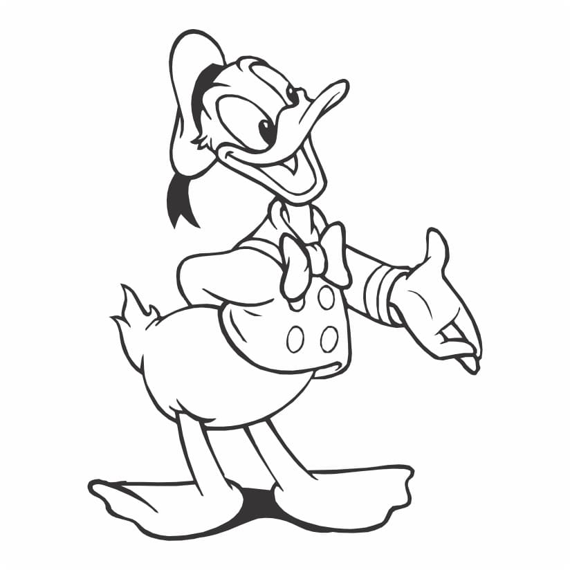 Donald Duck Coloring Page