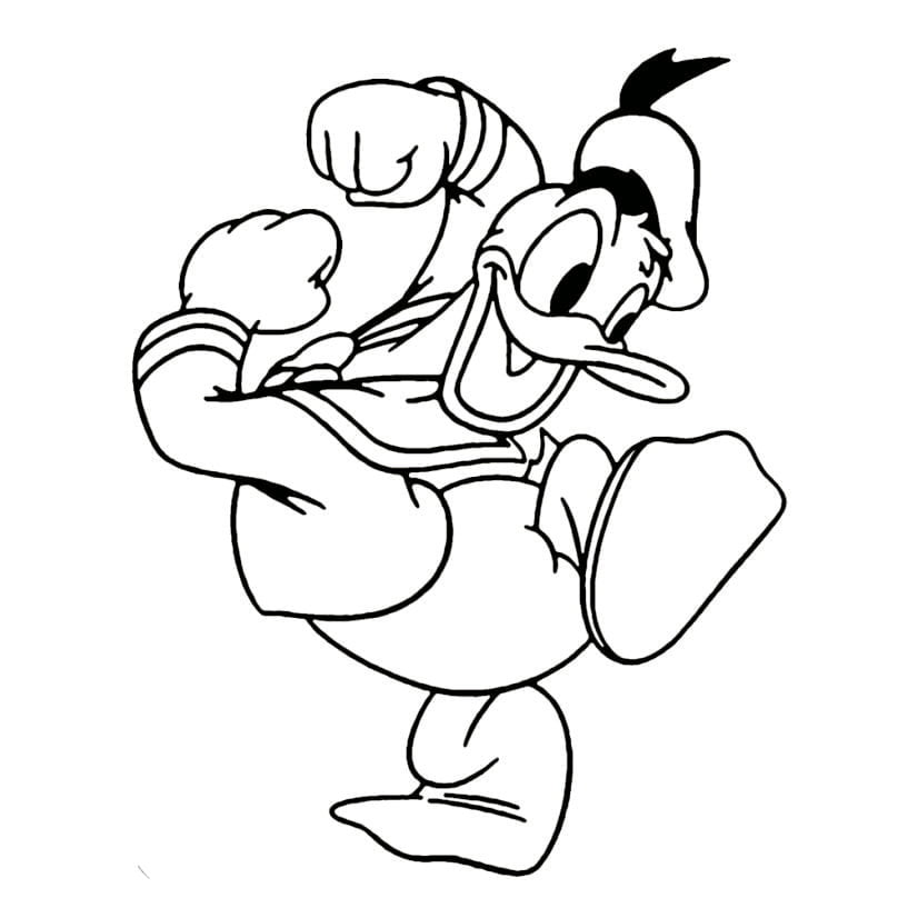 Donald Duck Coloring Page