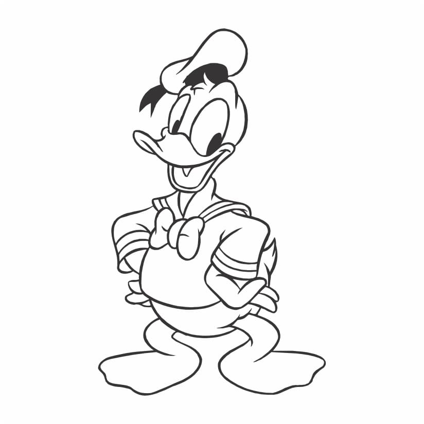 Donald Duck Coloring Page