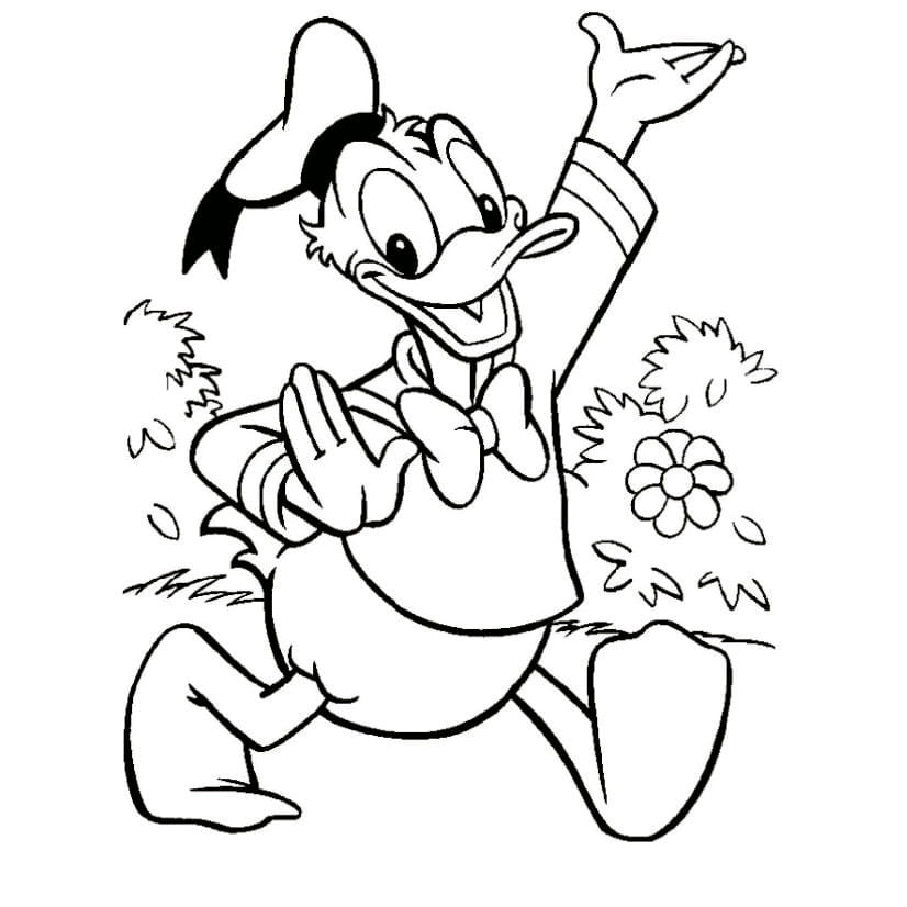 Donald Duck Coloring Page