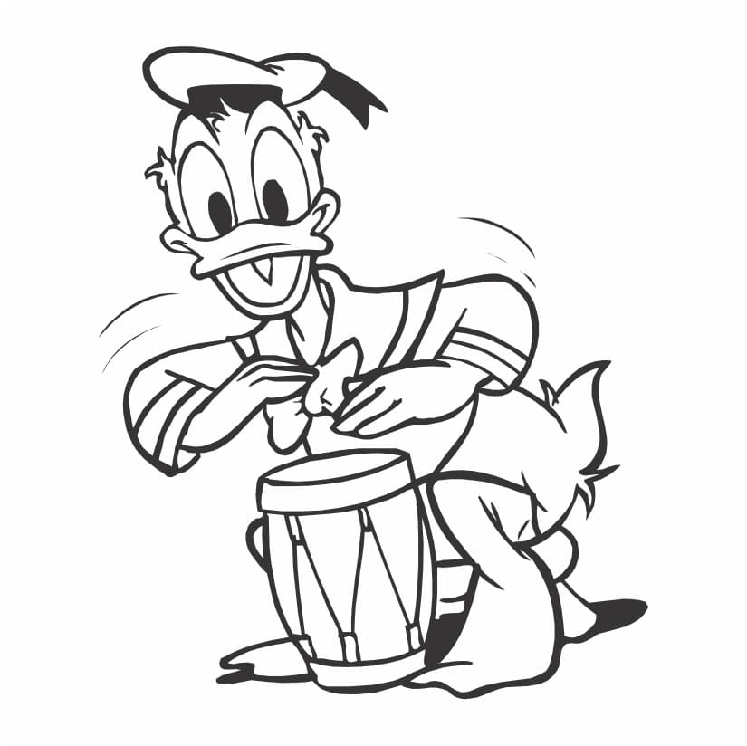 Donald Duck to Print and Color