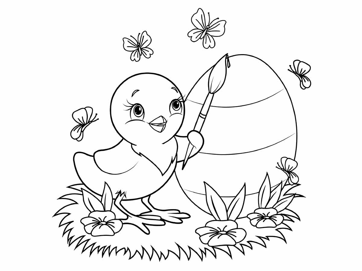 easter bunny drawings coloring 45