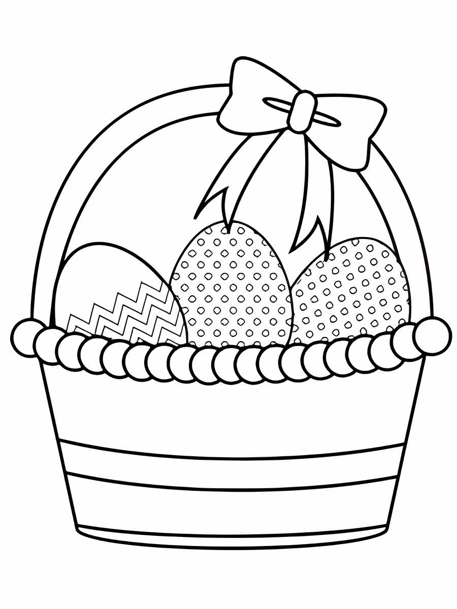 Basket of Easter eggs to paint and print