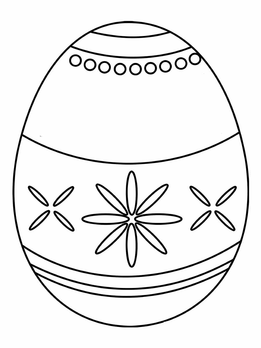 Simple Easter egg to color