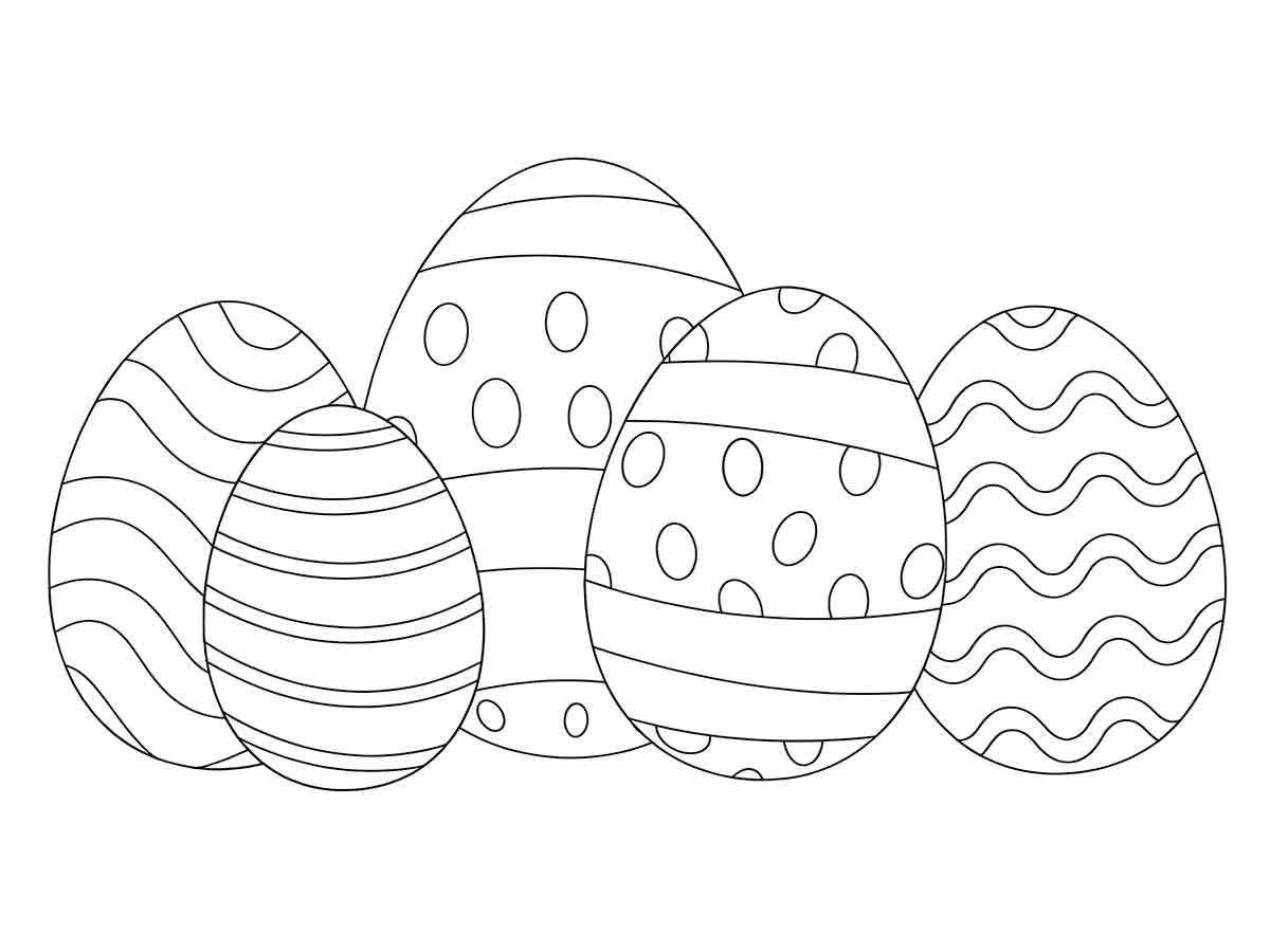 5 Easter eggs to color