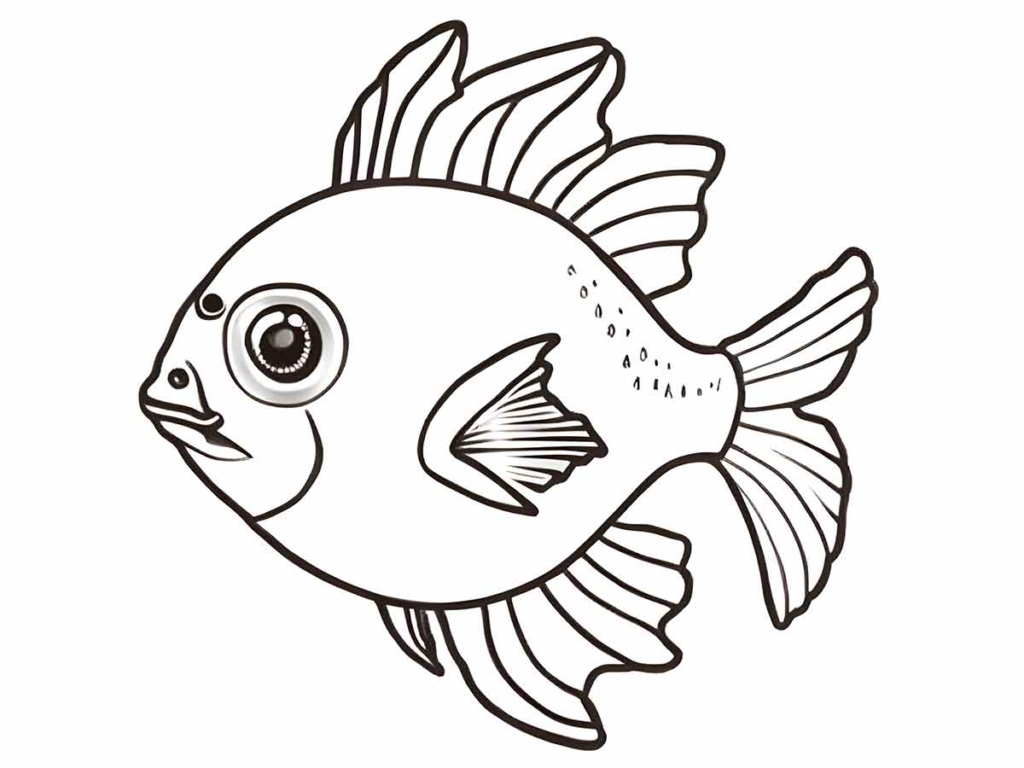 Fish drawing for kids activities