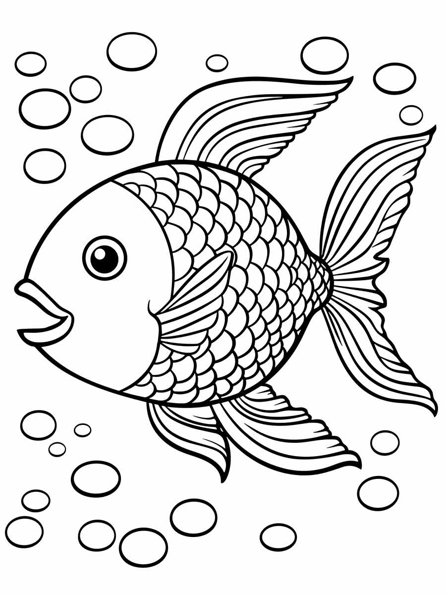 Fish drawing to color