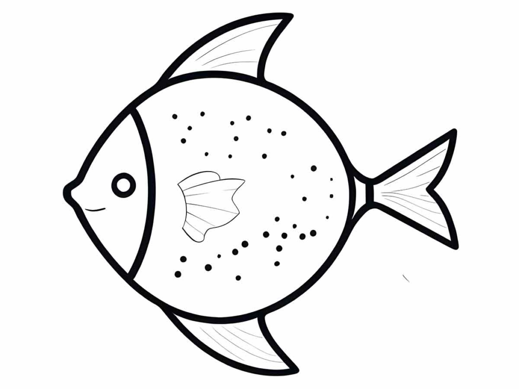 Fish drawing to color - kids activity