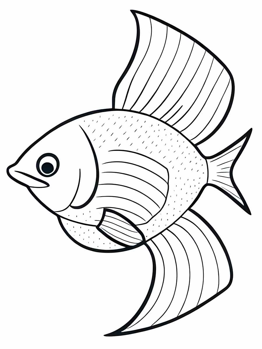 Fish drawing to color