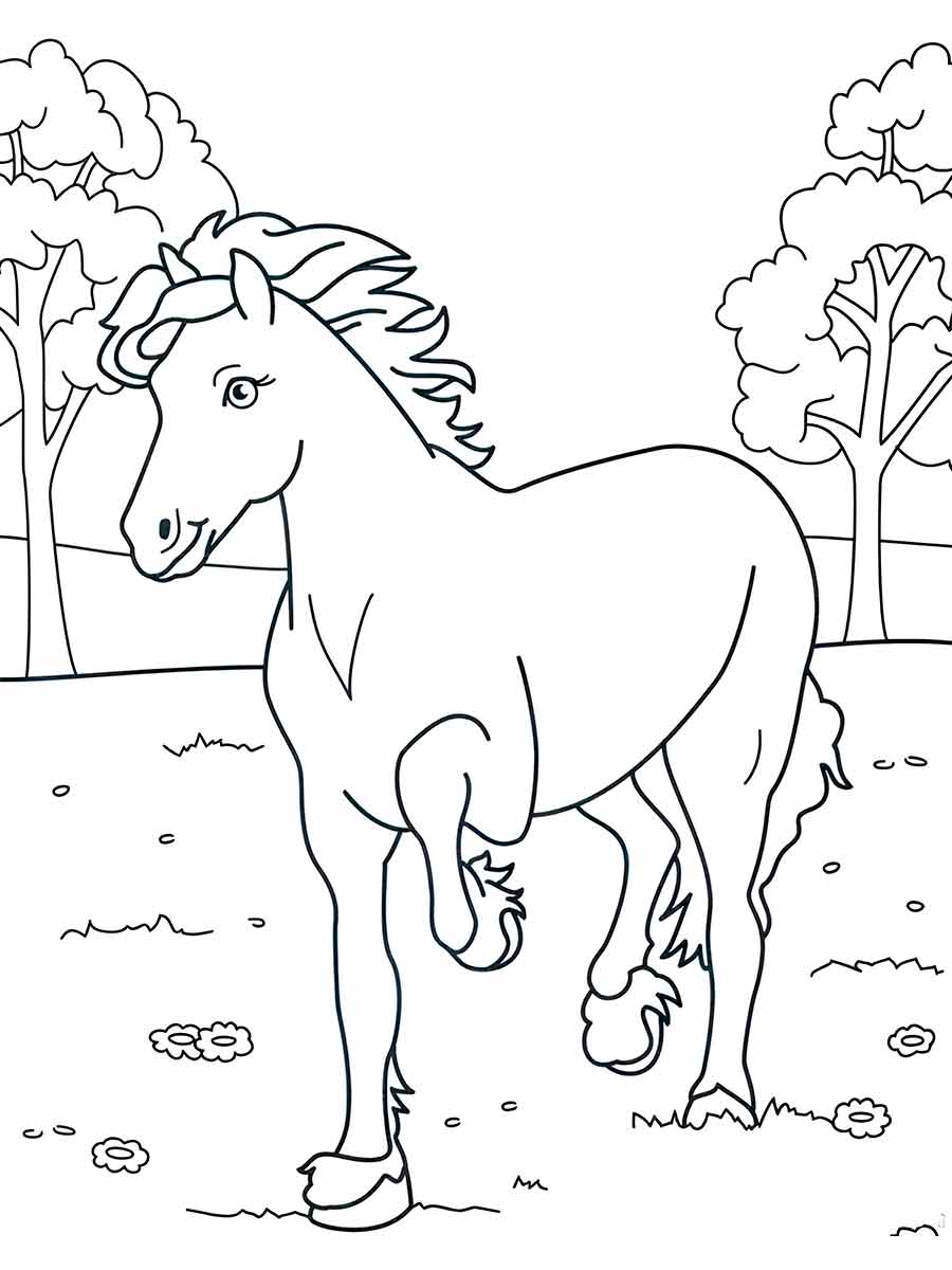 Free Horse Coloring Page