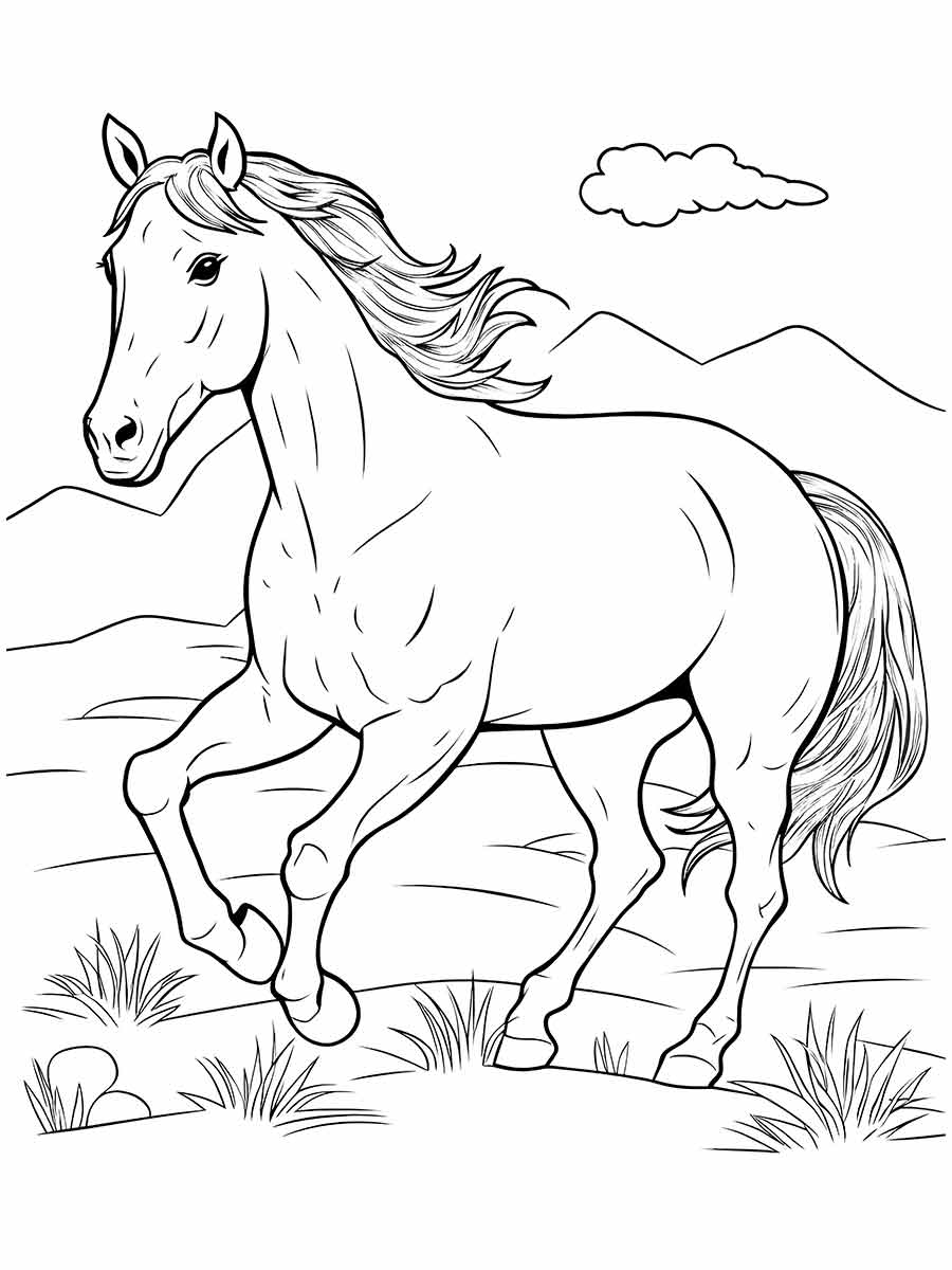 Fun Horse Coloring Page