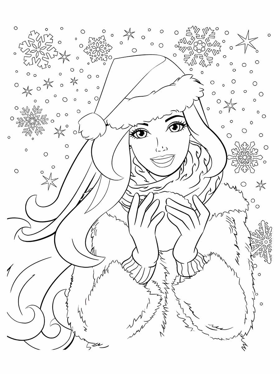 Girl coloring page 1.