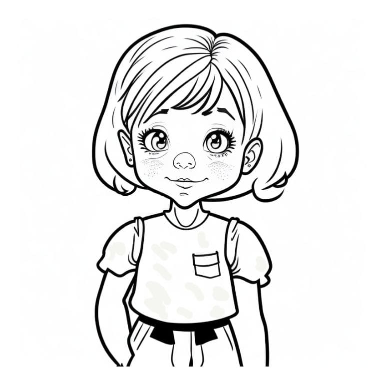 Girl coloring page 27.