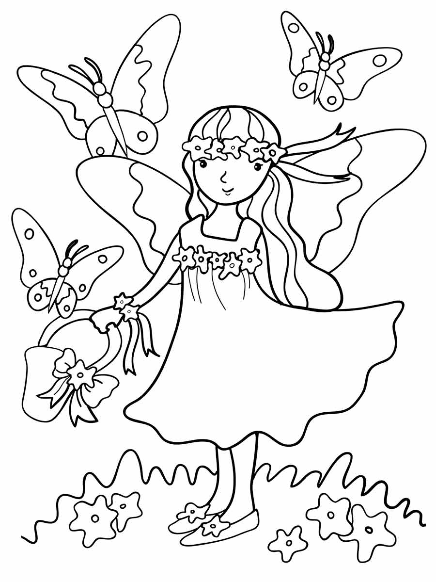 Girl coloring page 5.