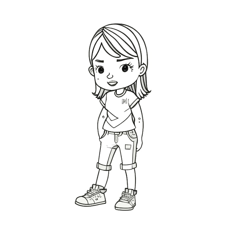 Girl coloring page 53.