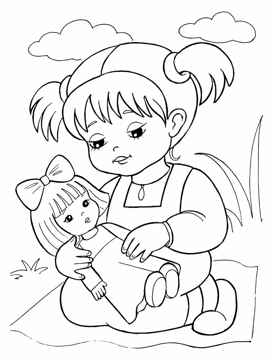 Girl coloring page.