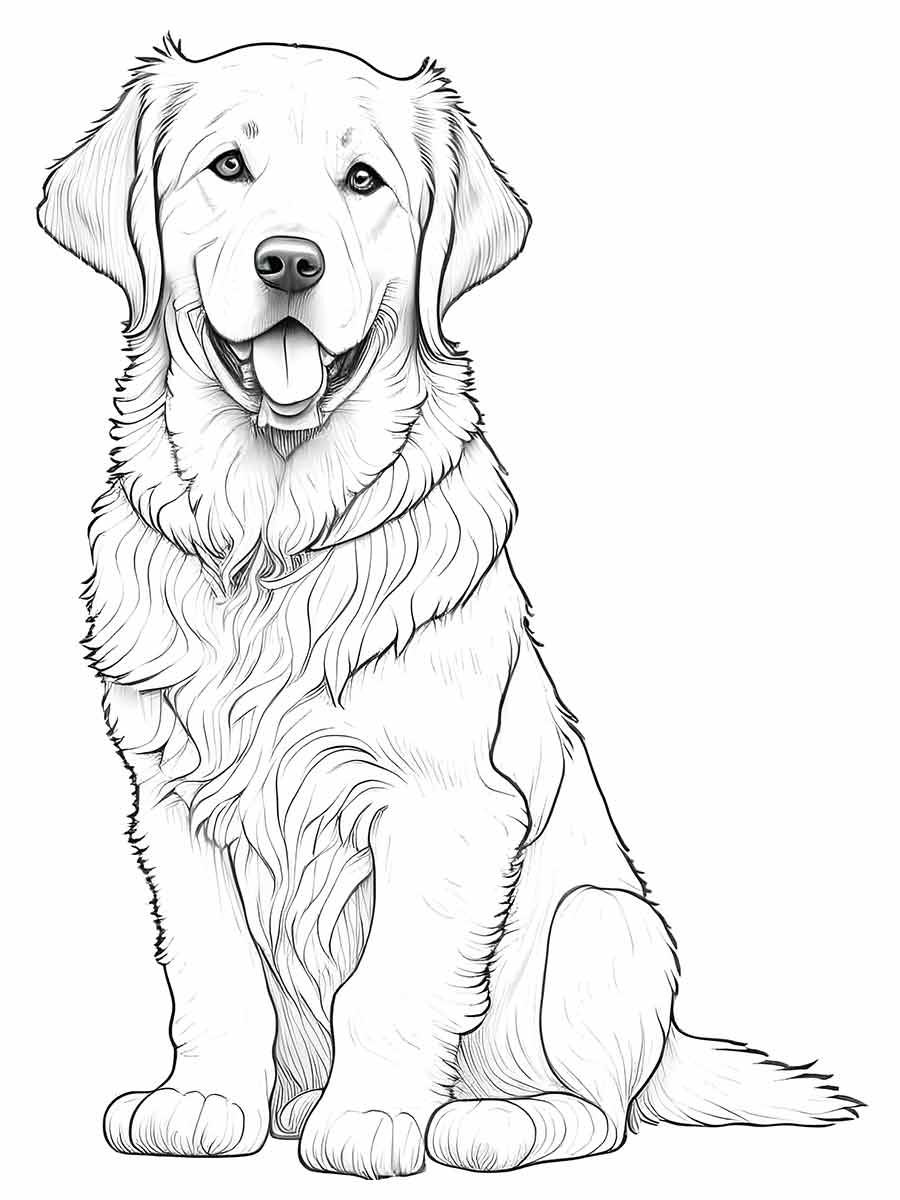 Golden Retriever coloring page to print