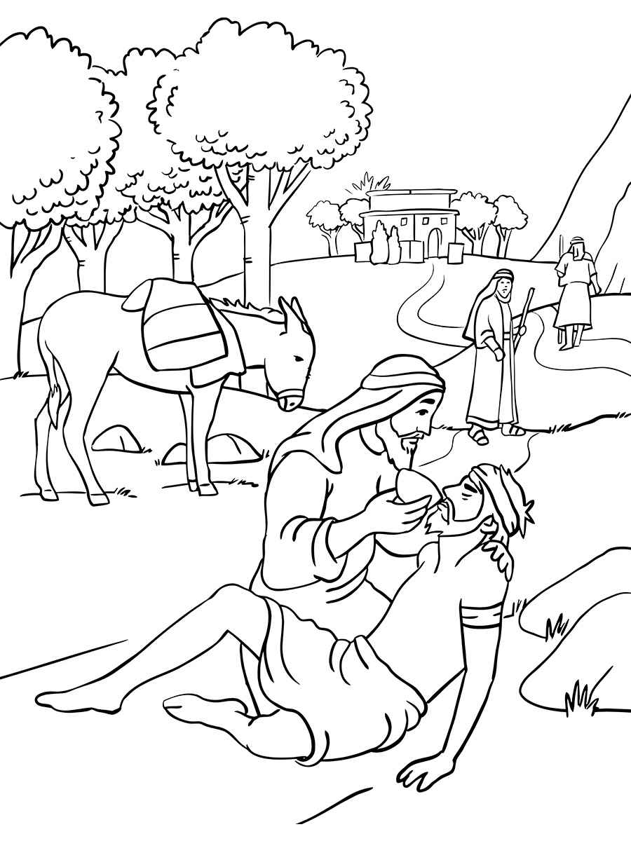 Good Samaritan Coloring Page