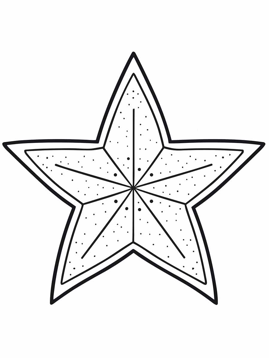 High resolution star coloring page