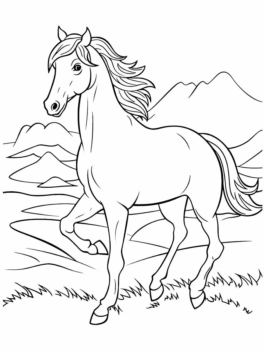 Horse Coloring Page for Children