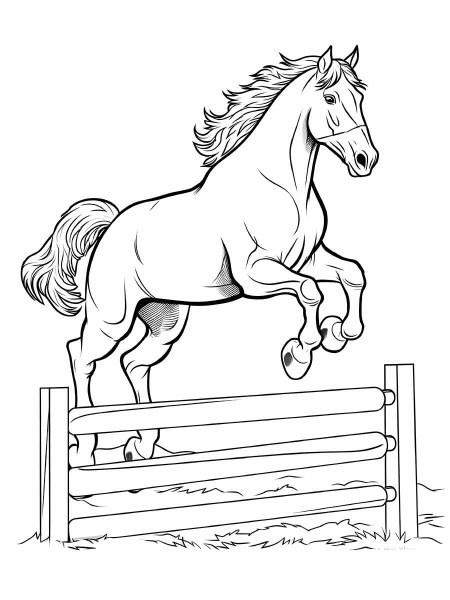 Horse Coloring Page for Kids