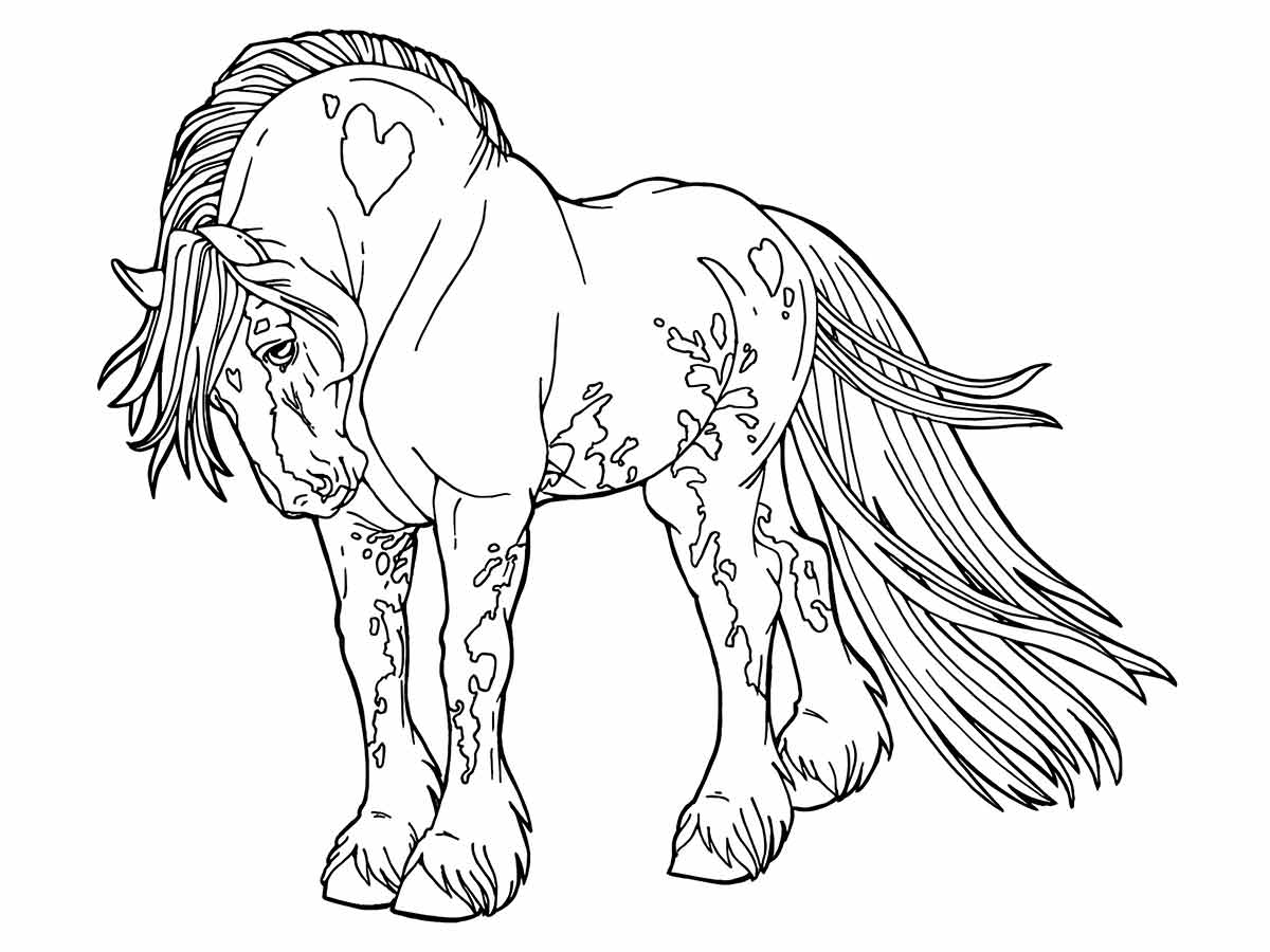 Horse Coloring Page to Print 2