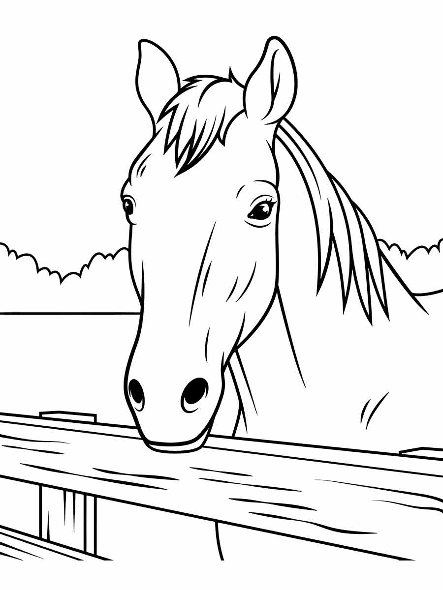 Horse Head Coloring Page