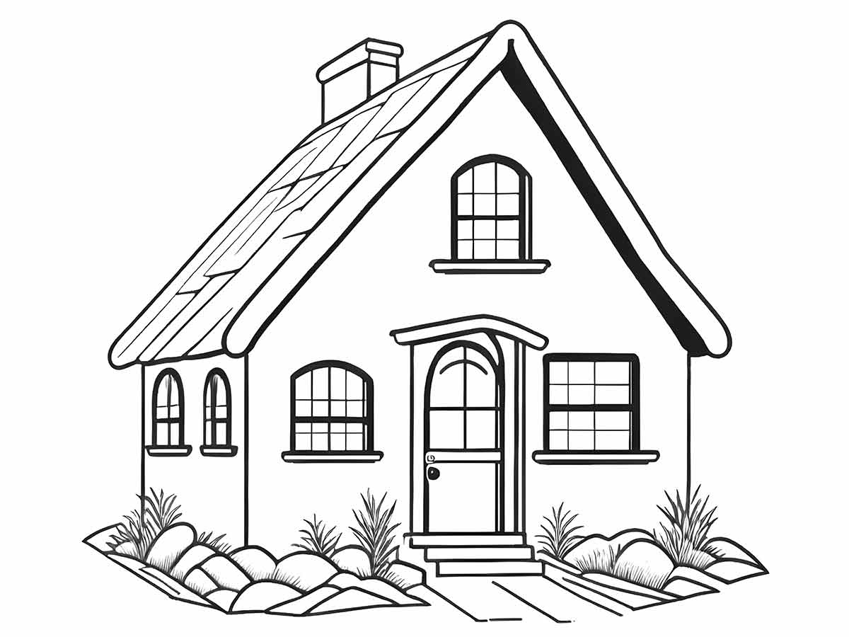 House Coloring Page