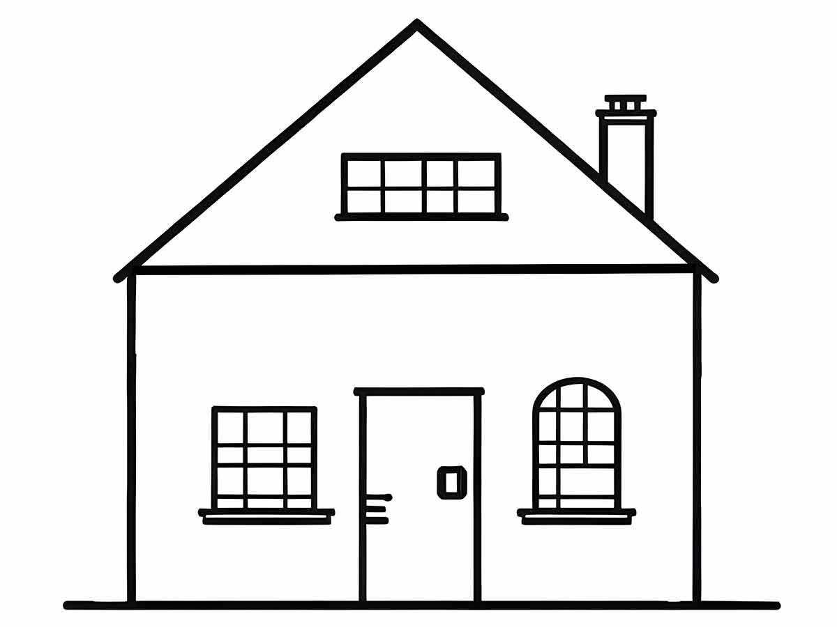 House Coloring Page