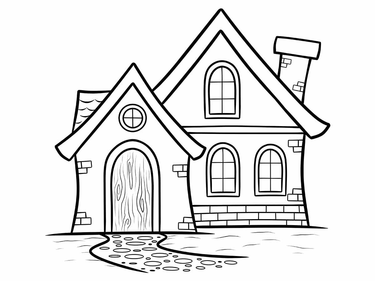 House Coloring Page