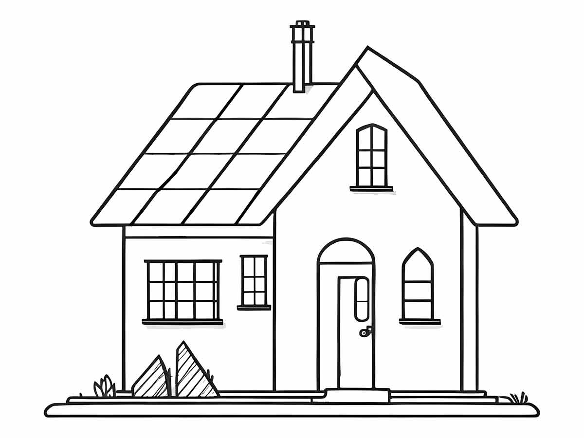 House Coloring Page