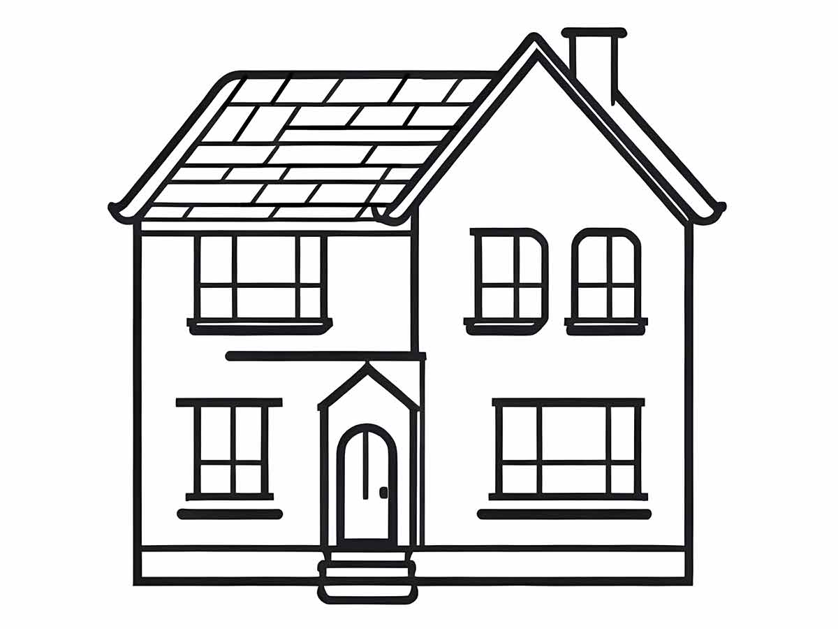 House Coloring Page