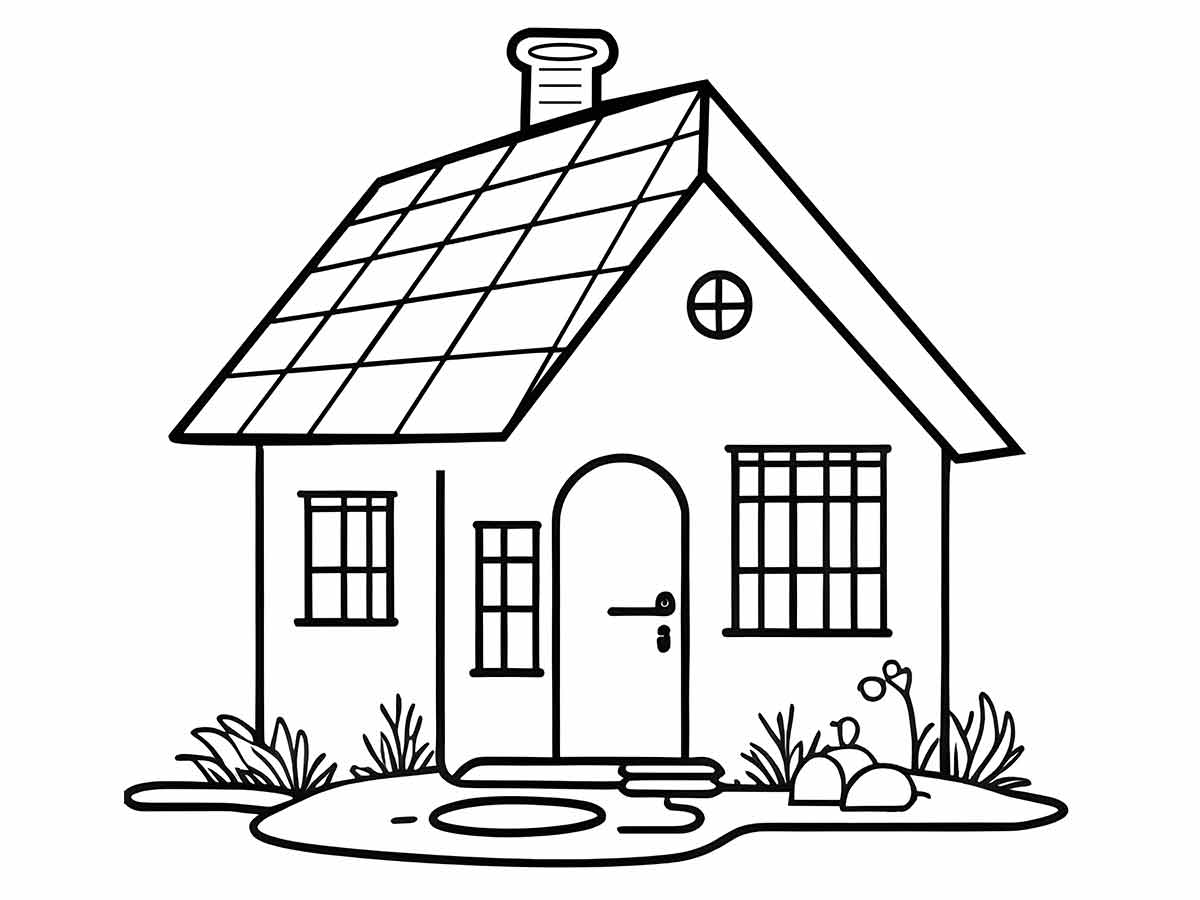 House Coloring Page