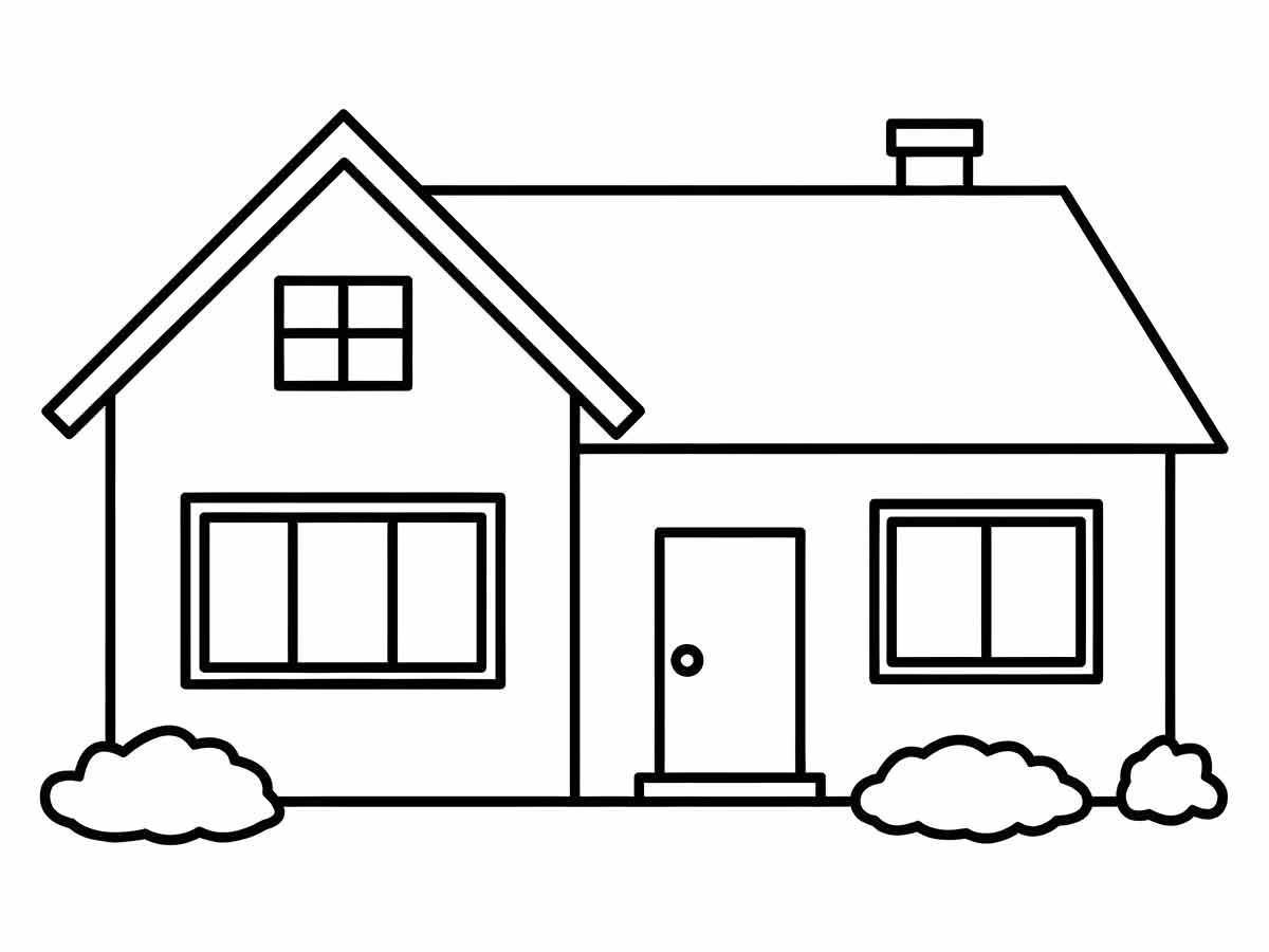 House Coloring Page