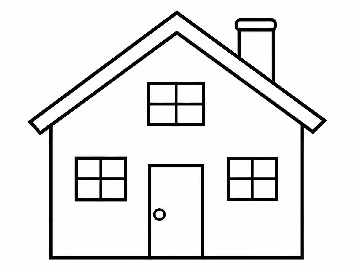 House for Preschool Coloring Page