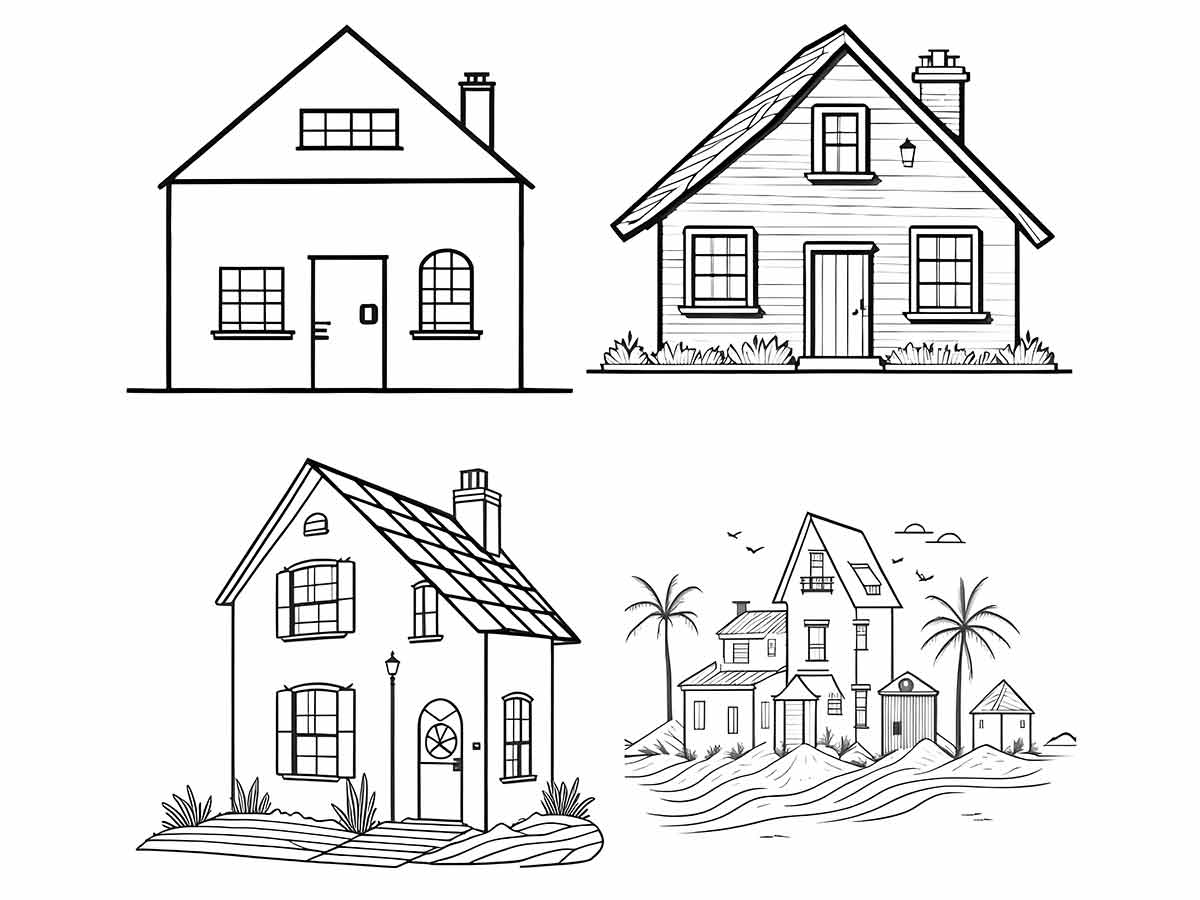 Houses Coloring Pages