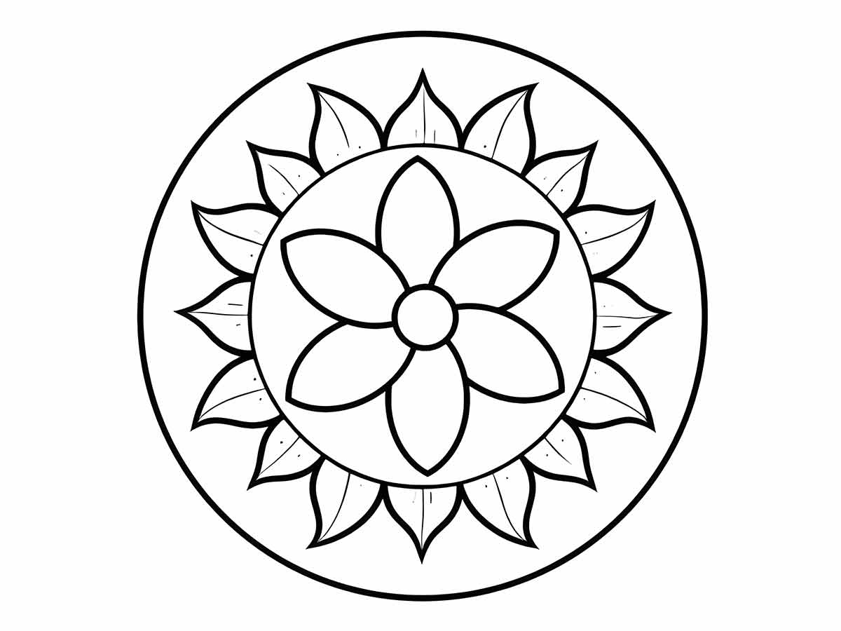 Kids Mandala Coloring Page 15