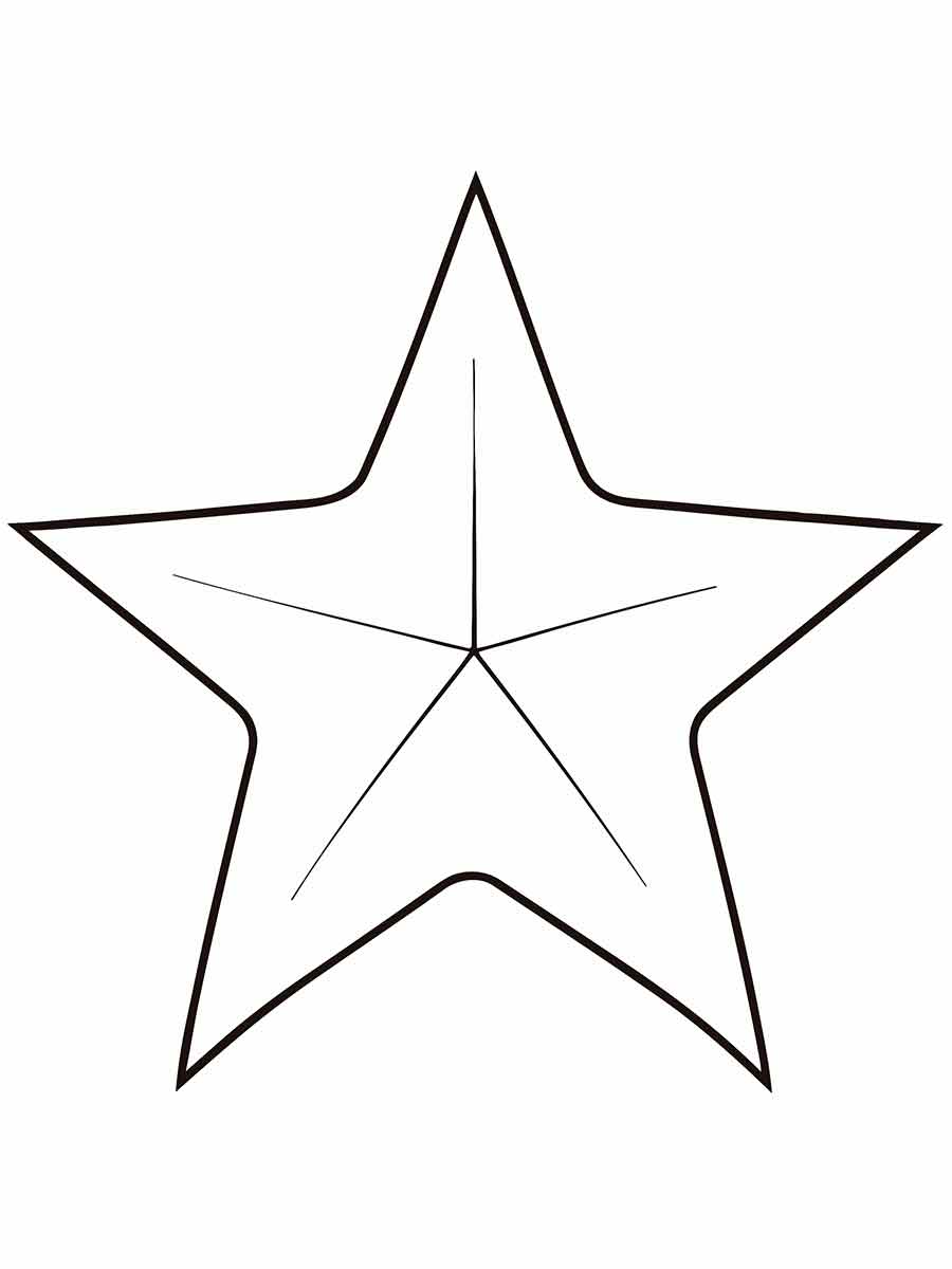 Kids star coloring page