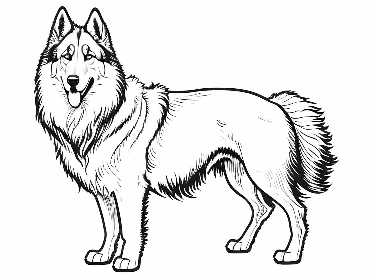 Large Belgian Tervuren coloring page