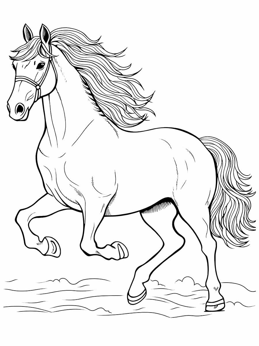 Large Horse Coloring Page