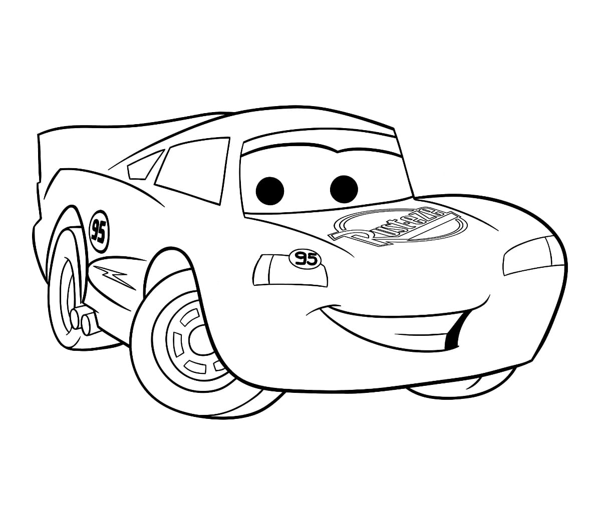 Lightning McQueen coloring page.