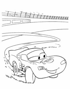 Lightning McQueen coloring page