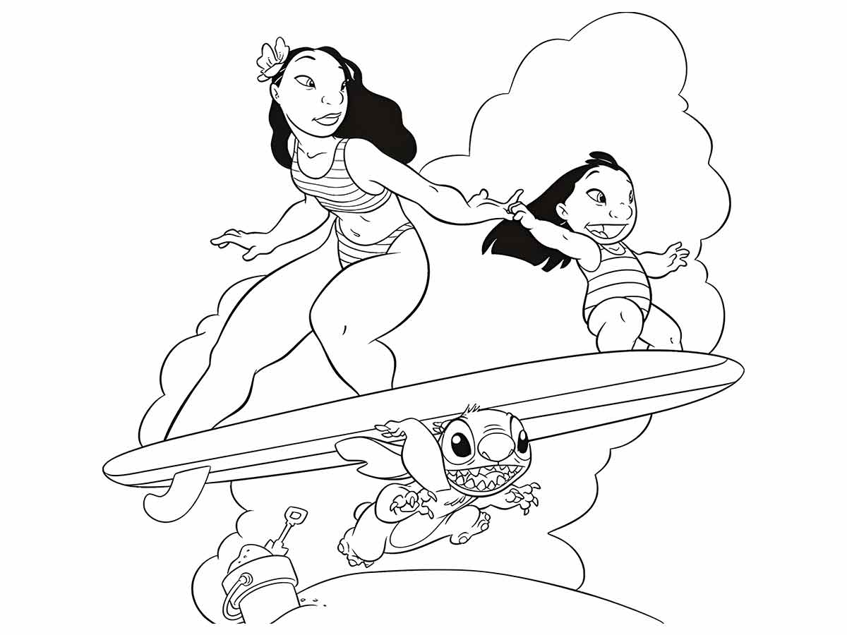 Lilo & Stitch Coloring Page to Print and Color