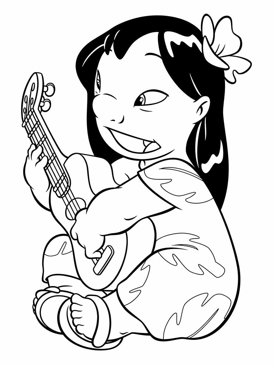 Lilo Coloring Page to Print and Color