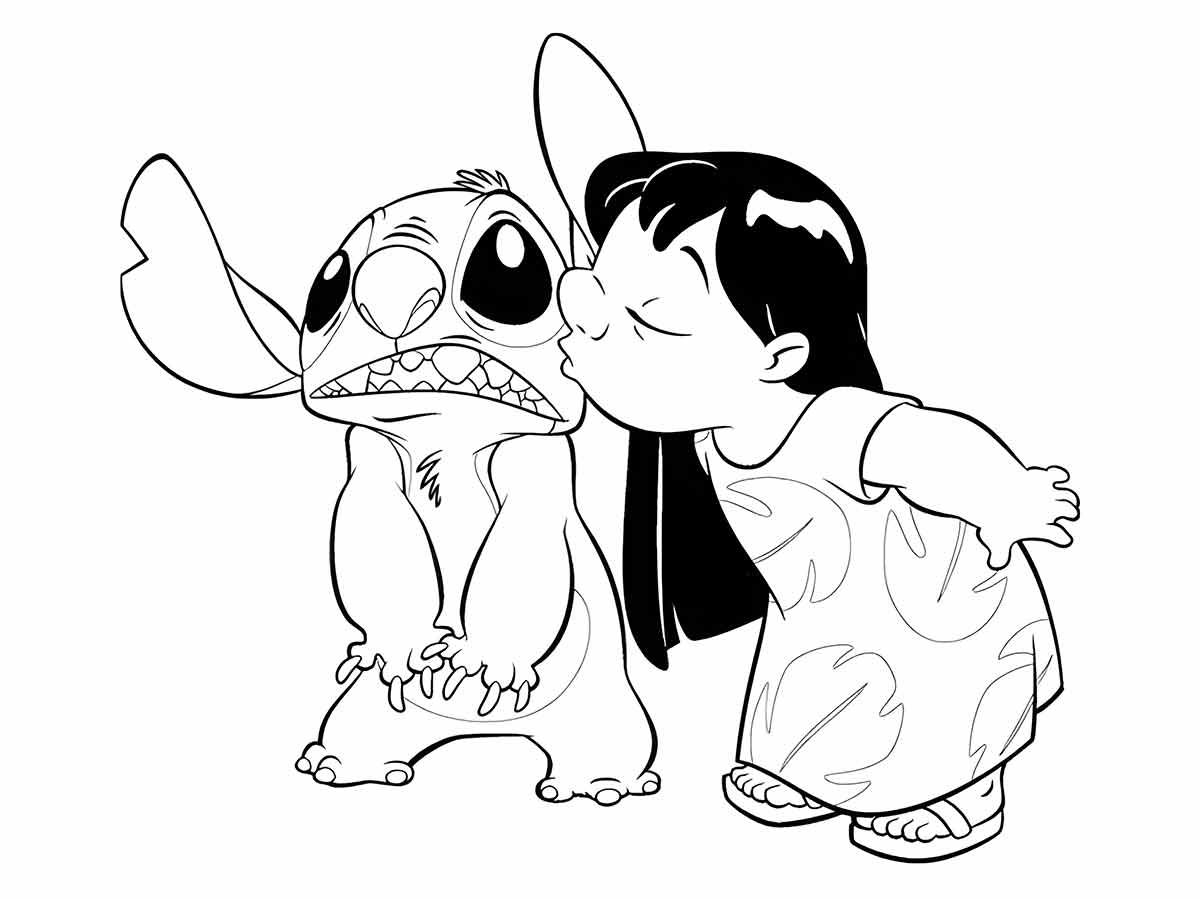 Easy Lilo & Stitch Coloring Pages