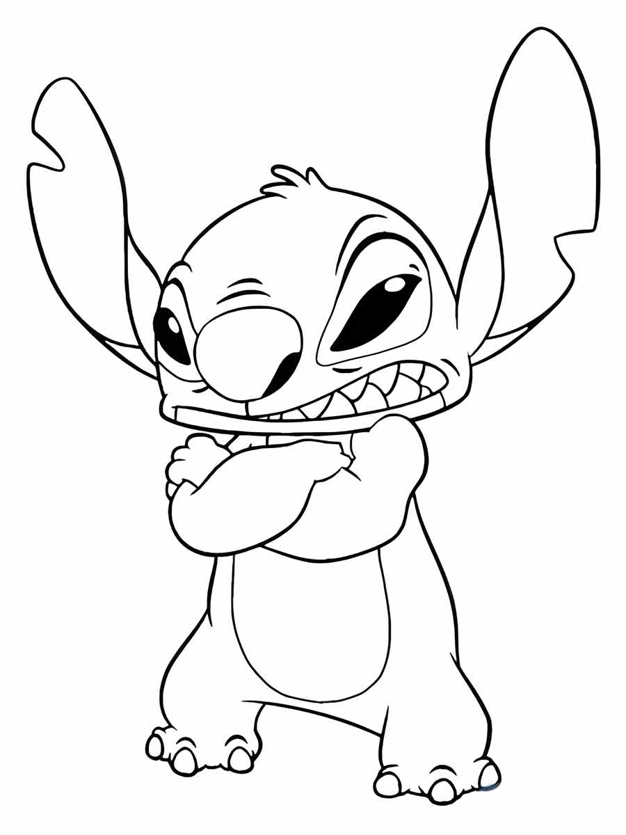 Lilo & Stitch Coloring and Cut-out Page