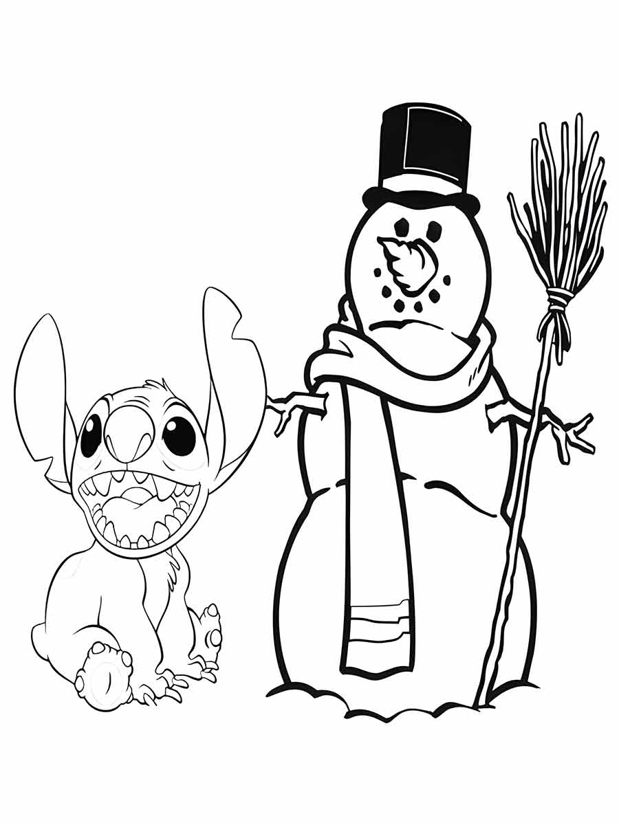 Stitch Coloring Page to Print and Color