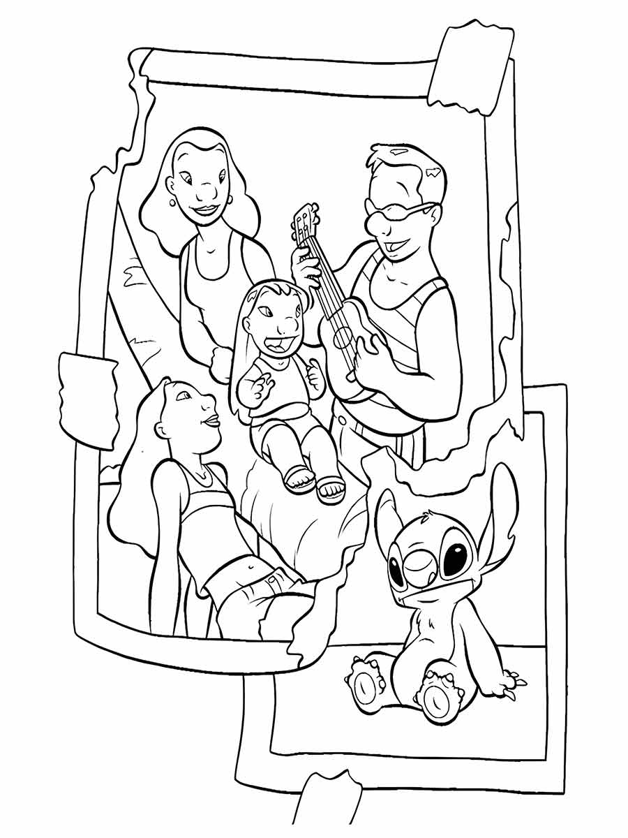 Lilo & Stitch Coloring Page to Print and Color