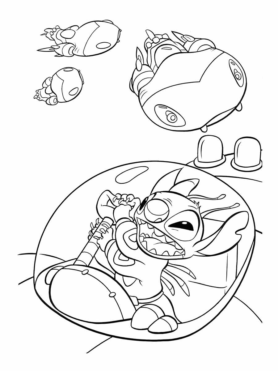 Stitch Coloring Page to Print and Color