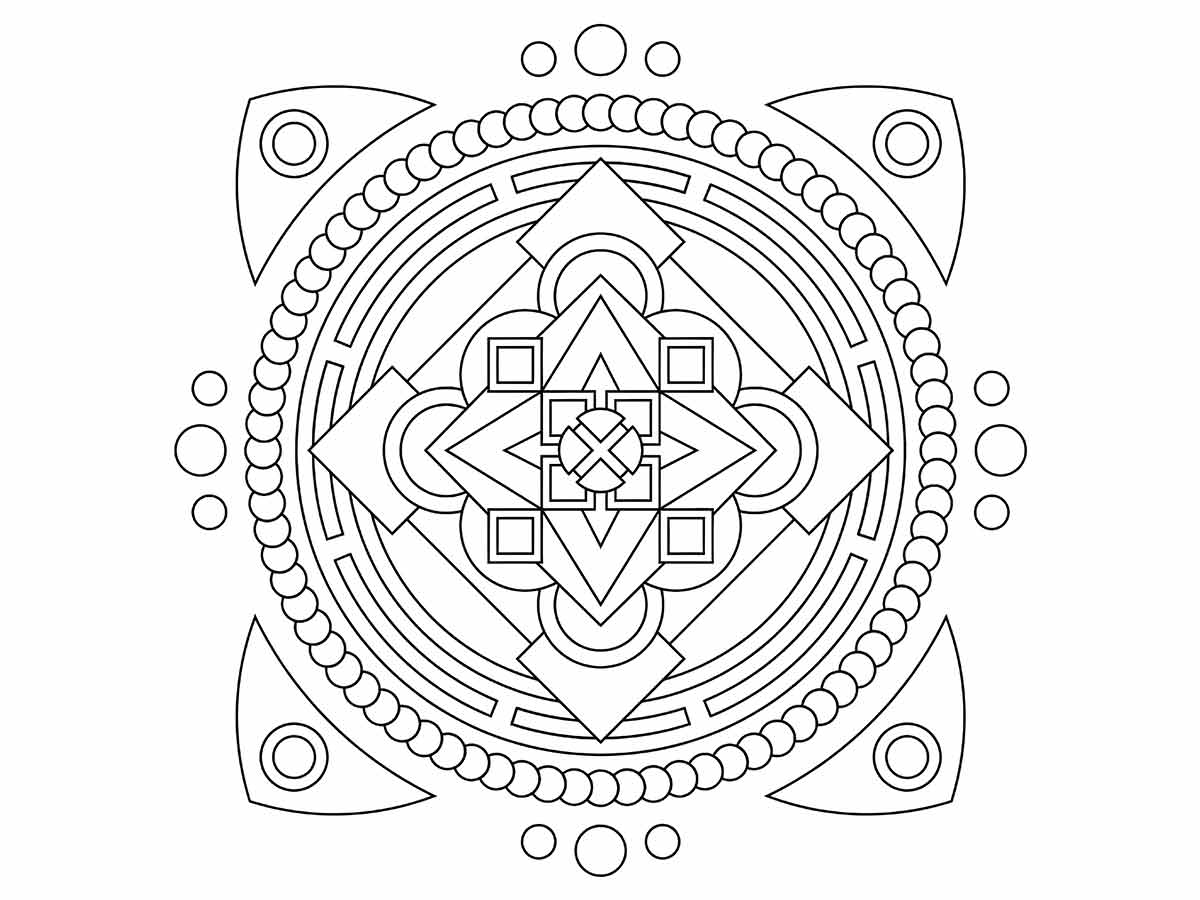 Mandala Coloring Drawing 28